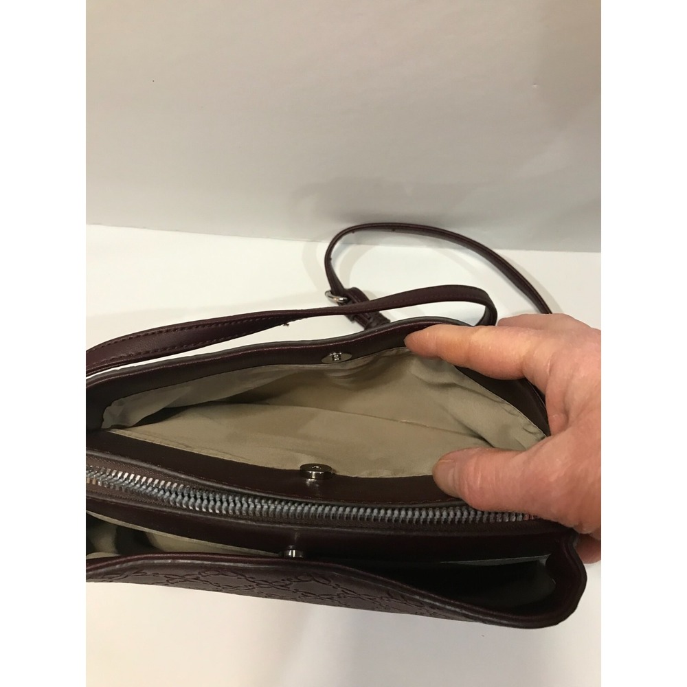 nine west calandra mini merlot cross body‎ faux leather - Picture 6 of 9